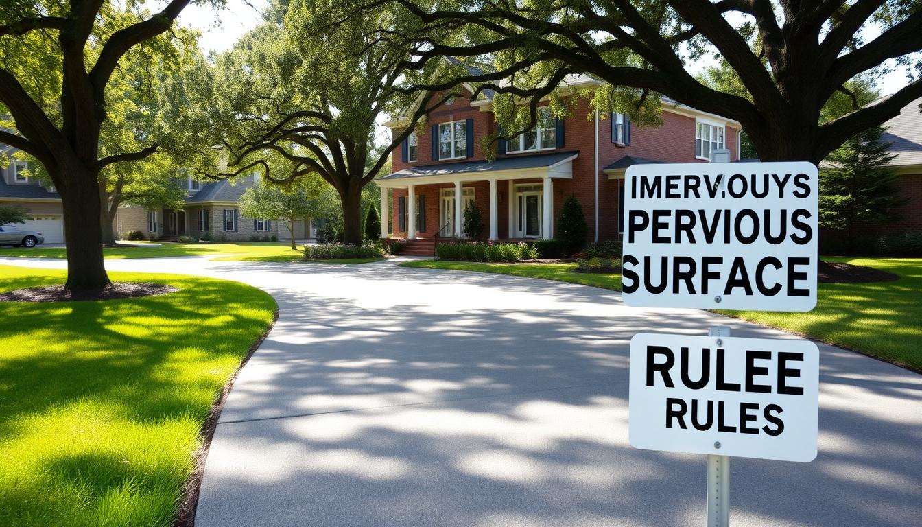 impervious surface rules charlotte driveway