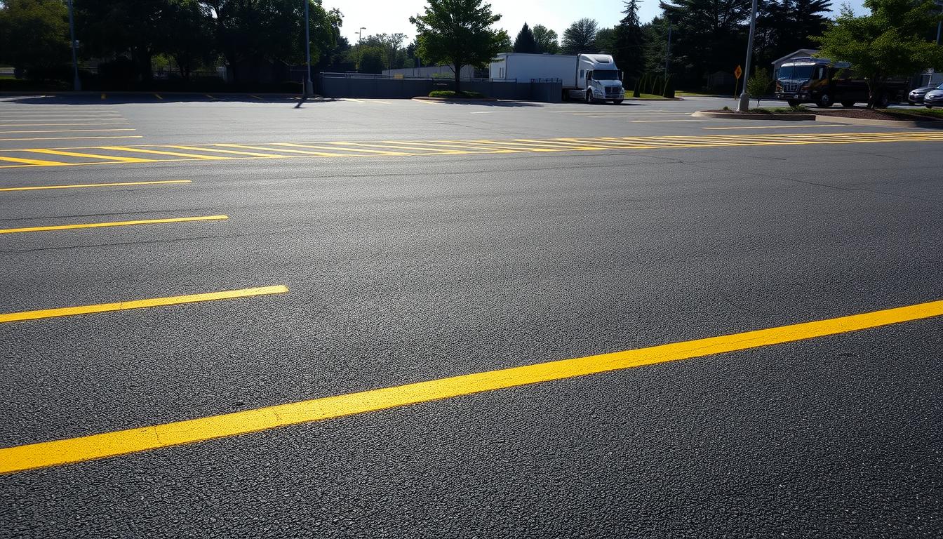 parking lot fire lane striping charlotte