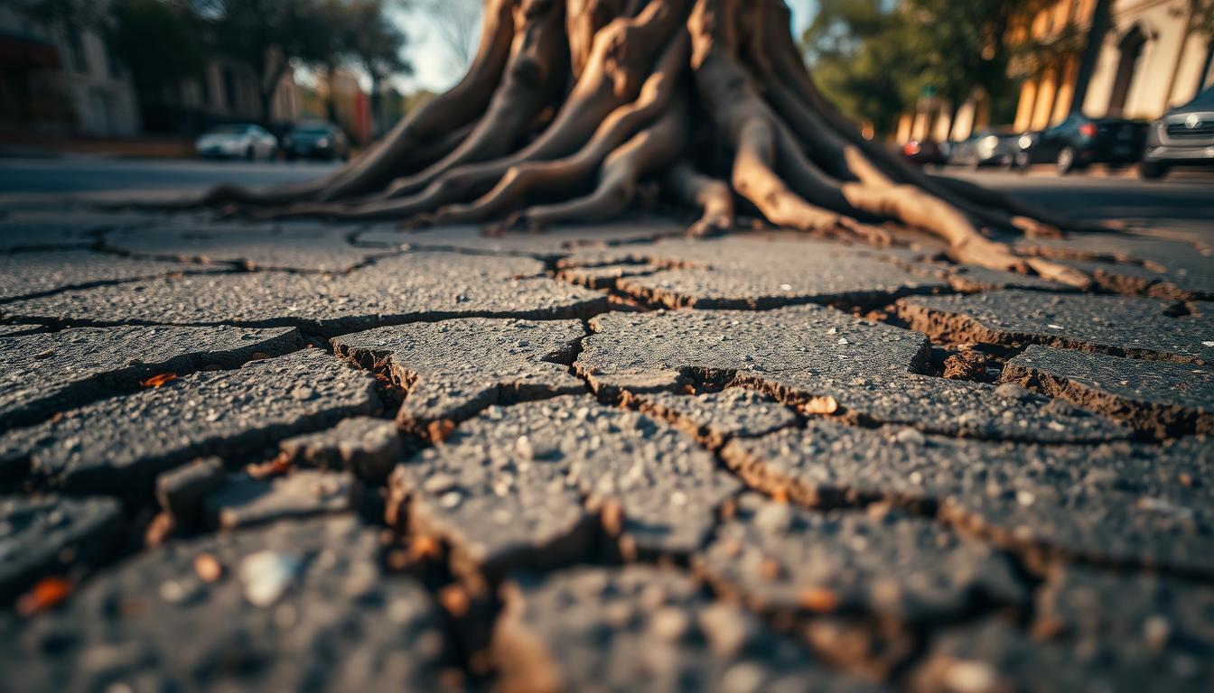 tree roots asphalt repair charlotte